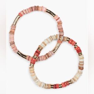 NORDSTROM Rack Set of 2 Heshi Shell Beaded Stretch Bracelets - NWT